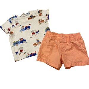 4/$20 Baby Boys Summer Set 6-9 months H&M Carters Shorts Shirt Lot Top 🛑